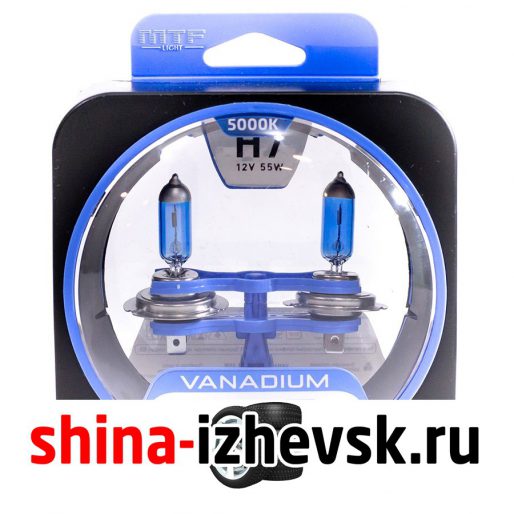 Лампа галогеновая MTF — H7-60/55 Вт-5000К, 2 шт. в Ижевске